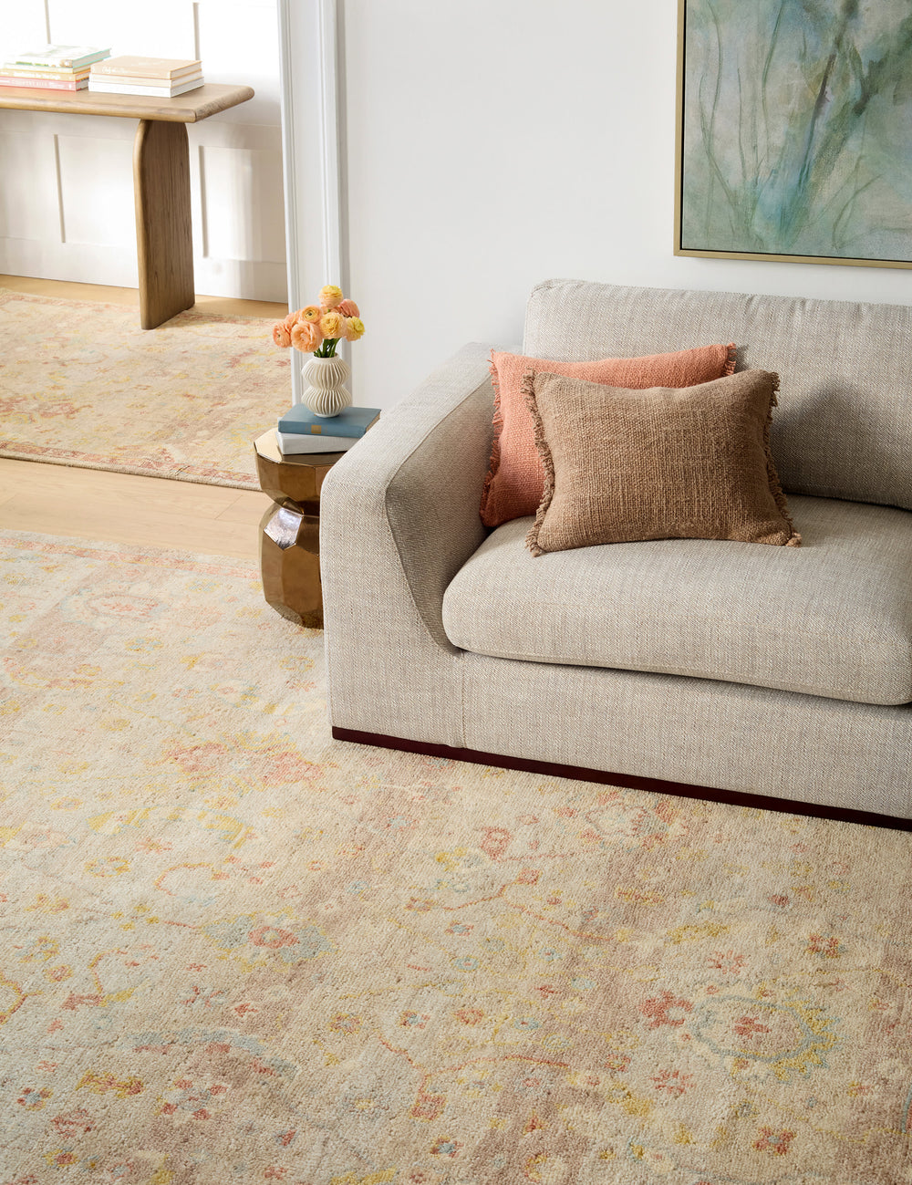 Nora Hand Knotted Wool Rug | Natural