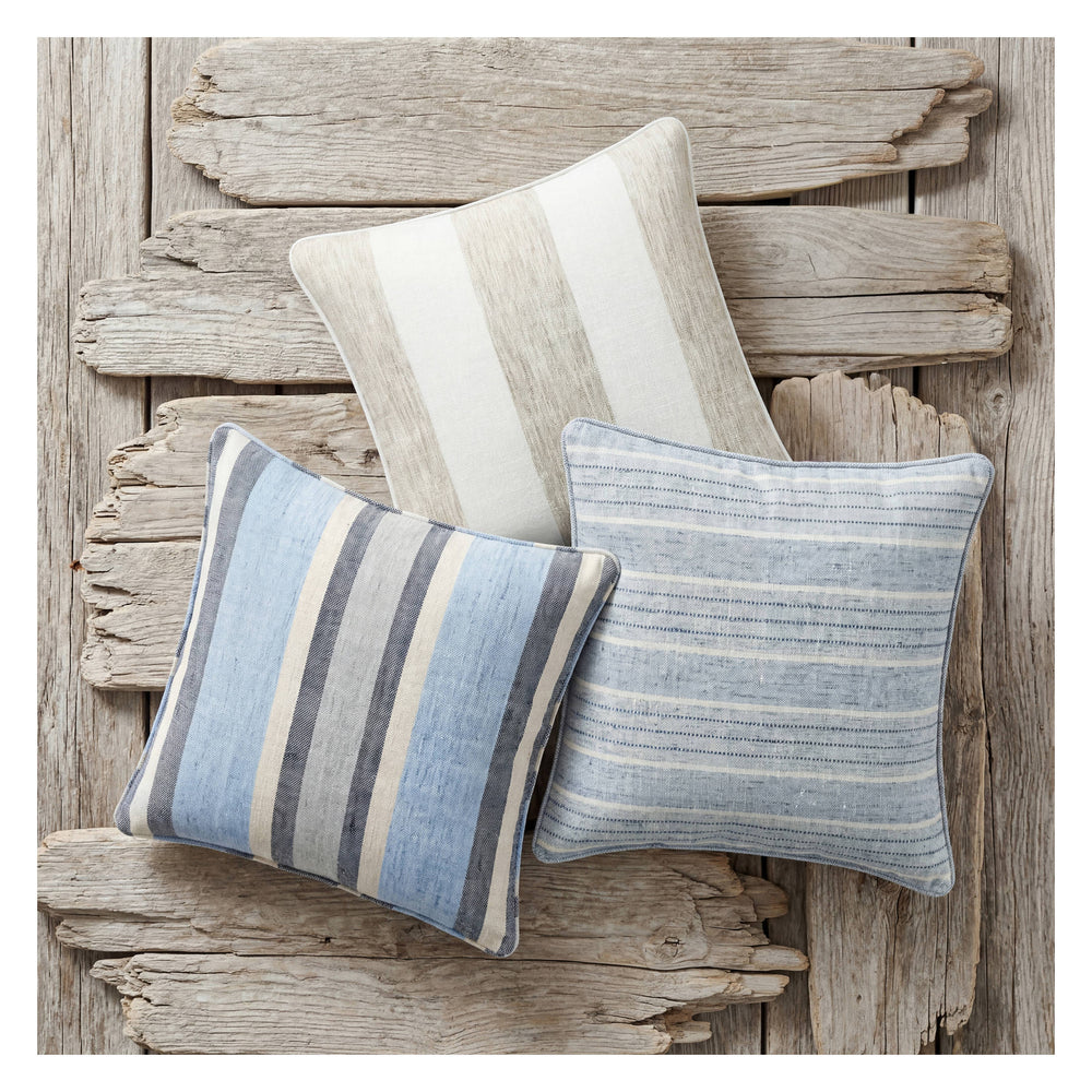 Noll Stripe Decorative Indoor/Outdoor Pillow Cover | Blue