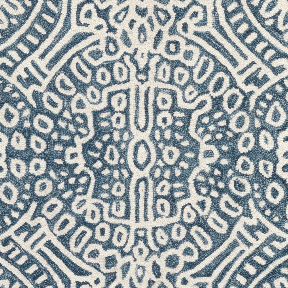 Temple Hand Micro Hooked Wool Rug Swatch | Ink