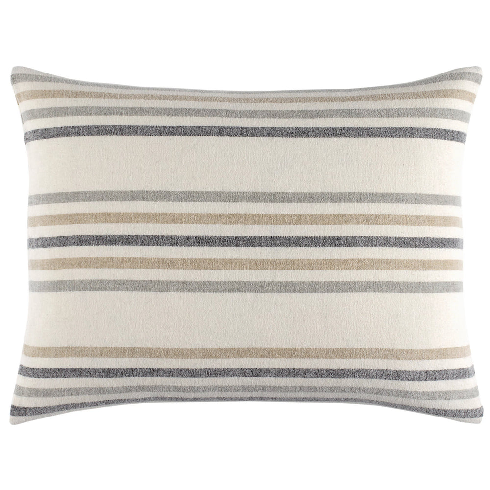 Ellison Stripe Linen Chenille Sham | Ivory