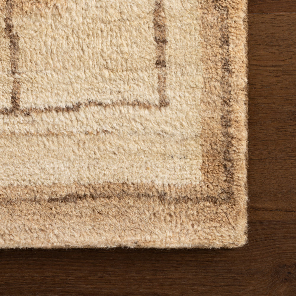 Mela Modern Bordered Rug | Brown