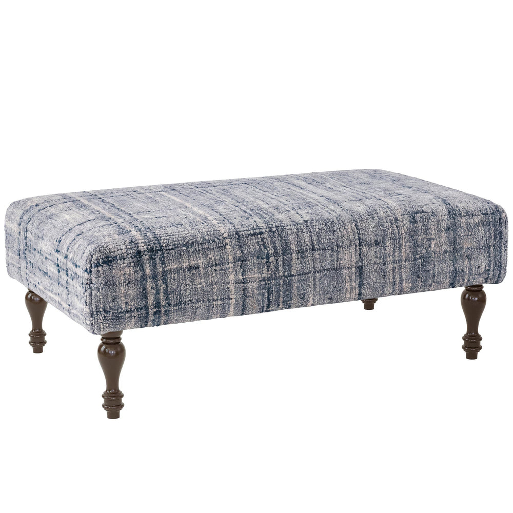 Harris Rug Ottoman | Blue/Ivory