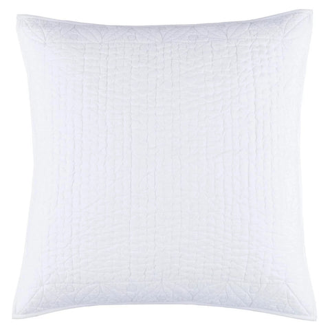 Tea & Toast Quilted Sham | White