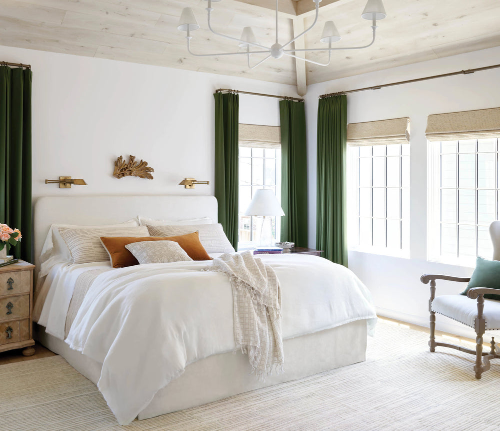Faye Linen Sheet Set | Dove White