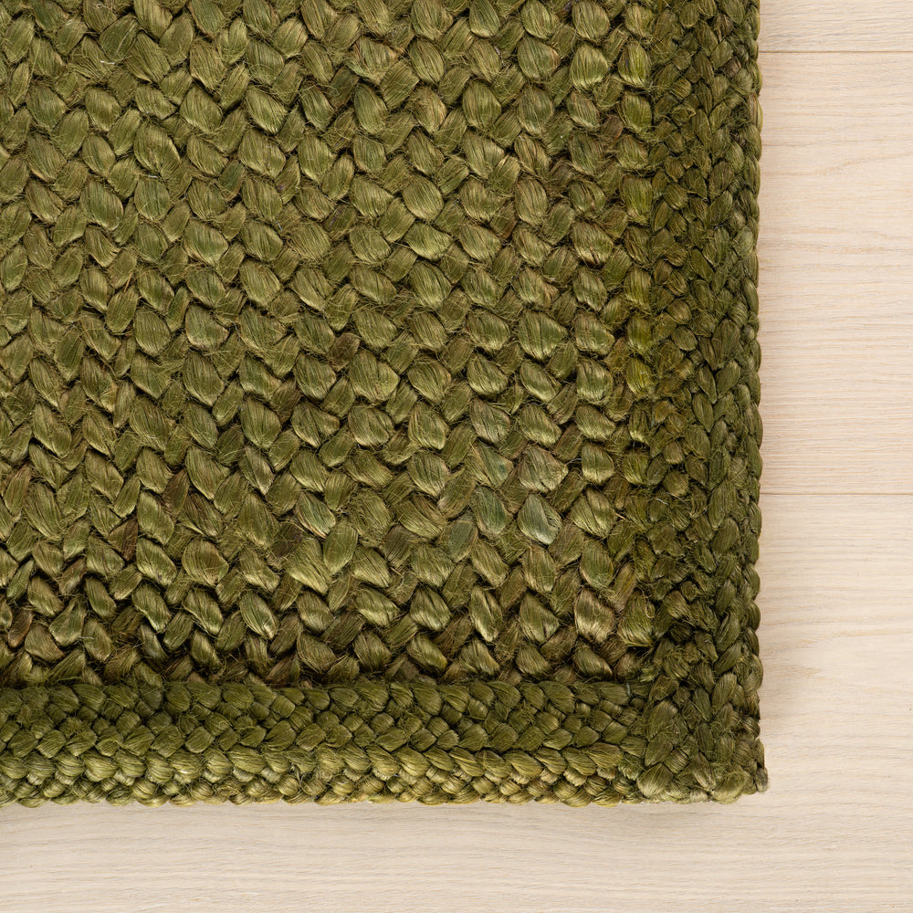 Thale Textured Handmade Jute Rug | Moss