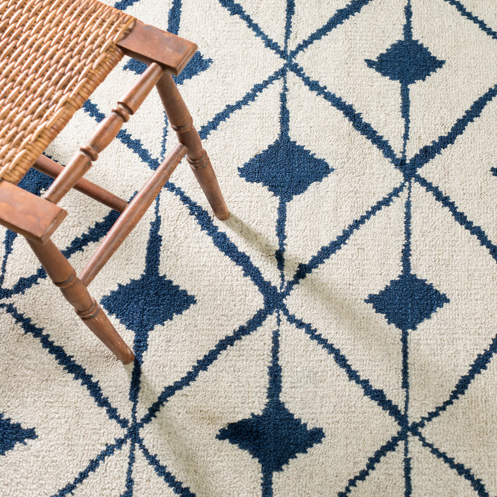 Kenitra Hand Knotted Wool Rug | Indigo