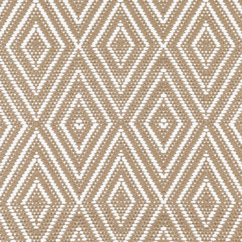 Diamond Handwoven Indoor/Outdoor Rug Swatch | Khaki/White