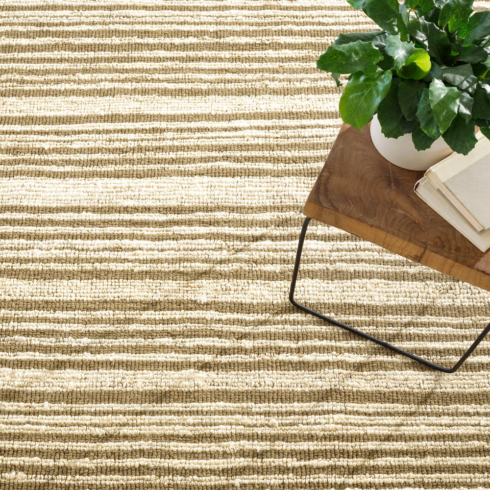 Calder Stripe Handwoven Jute Rug | Kelp