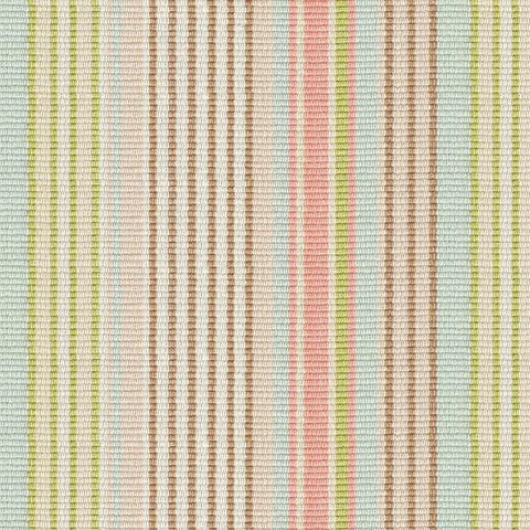 Ana Ticking Machine Washable Rug Swatch | Aqua