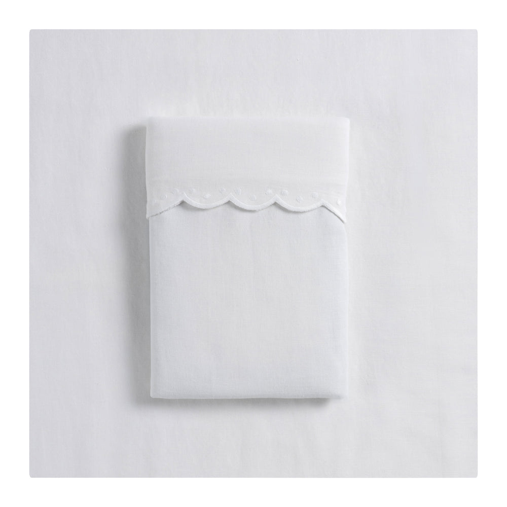 Airlie Embroidered Sheet Set | White