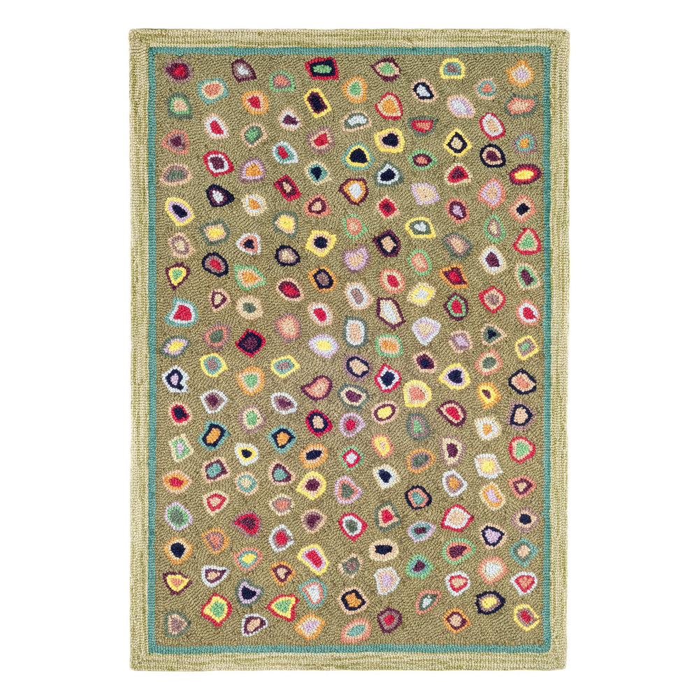 Cats Paw Hand Micro Hooked Wool Rug | Sage