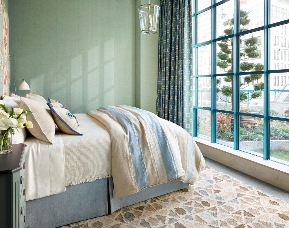 Moon Hills Linen Duvet Cover | Lapis