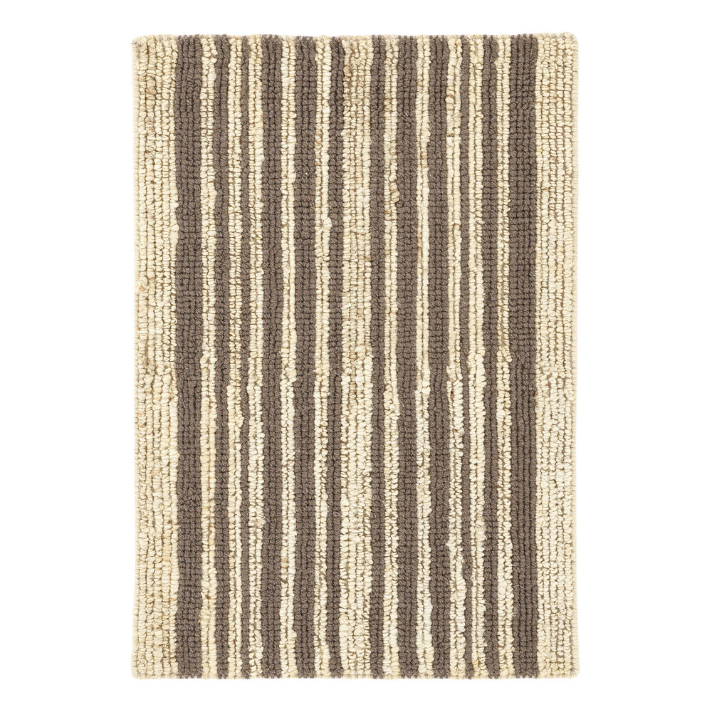 Calder Stripe Handwoven Jute Rug | Grey