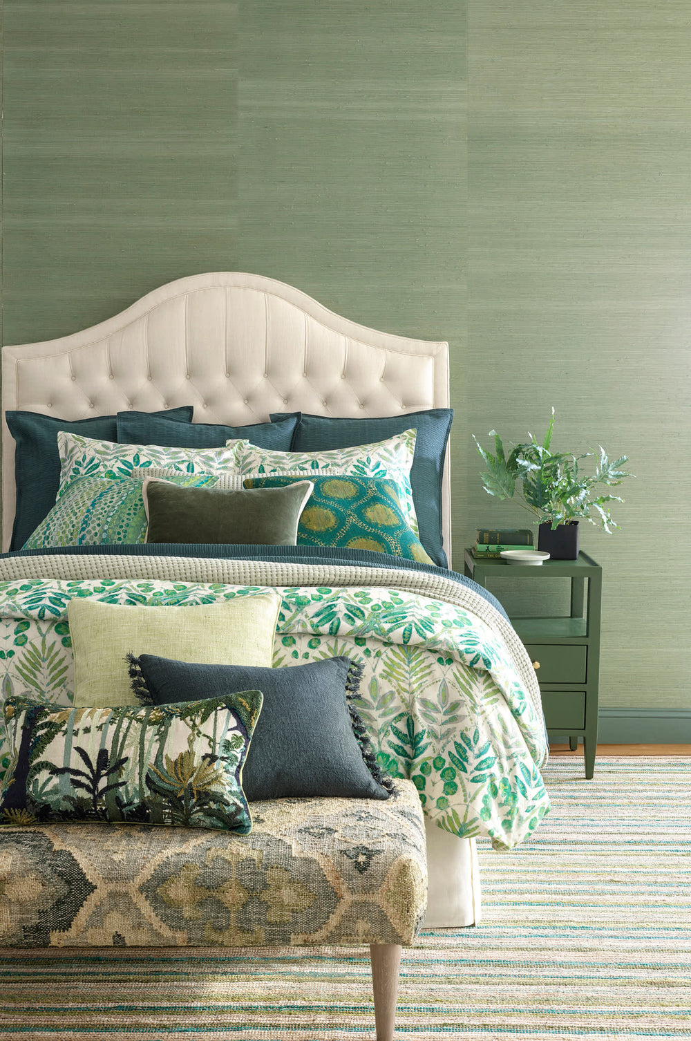 Jarin Single Nightstand | Moss