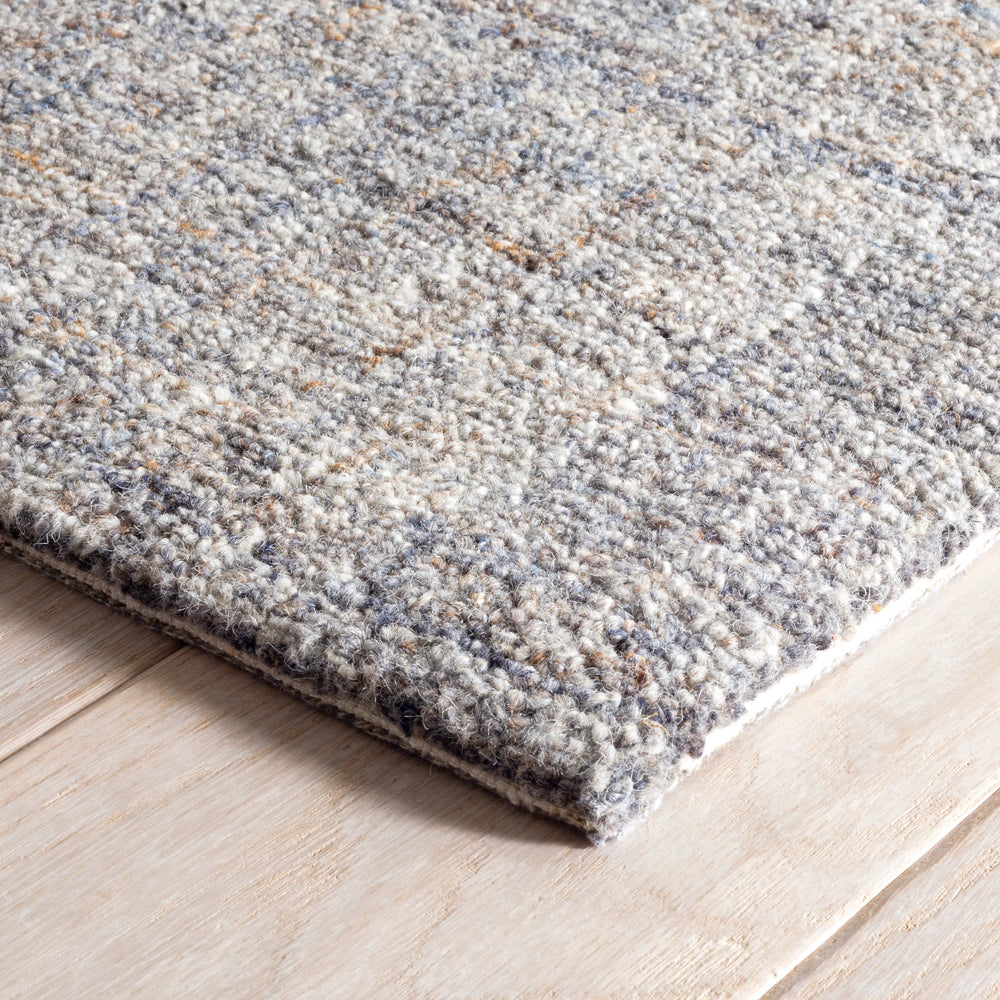 Harris Hand Micro Hooked Wool Rug | Blue/Brown