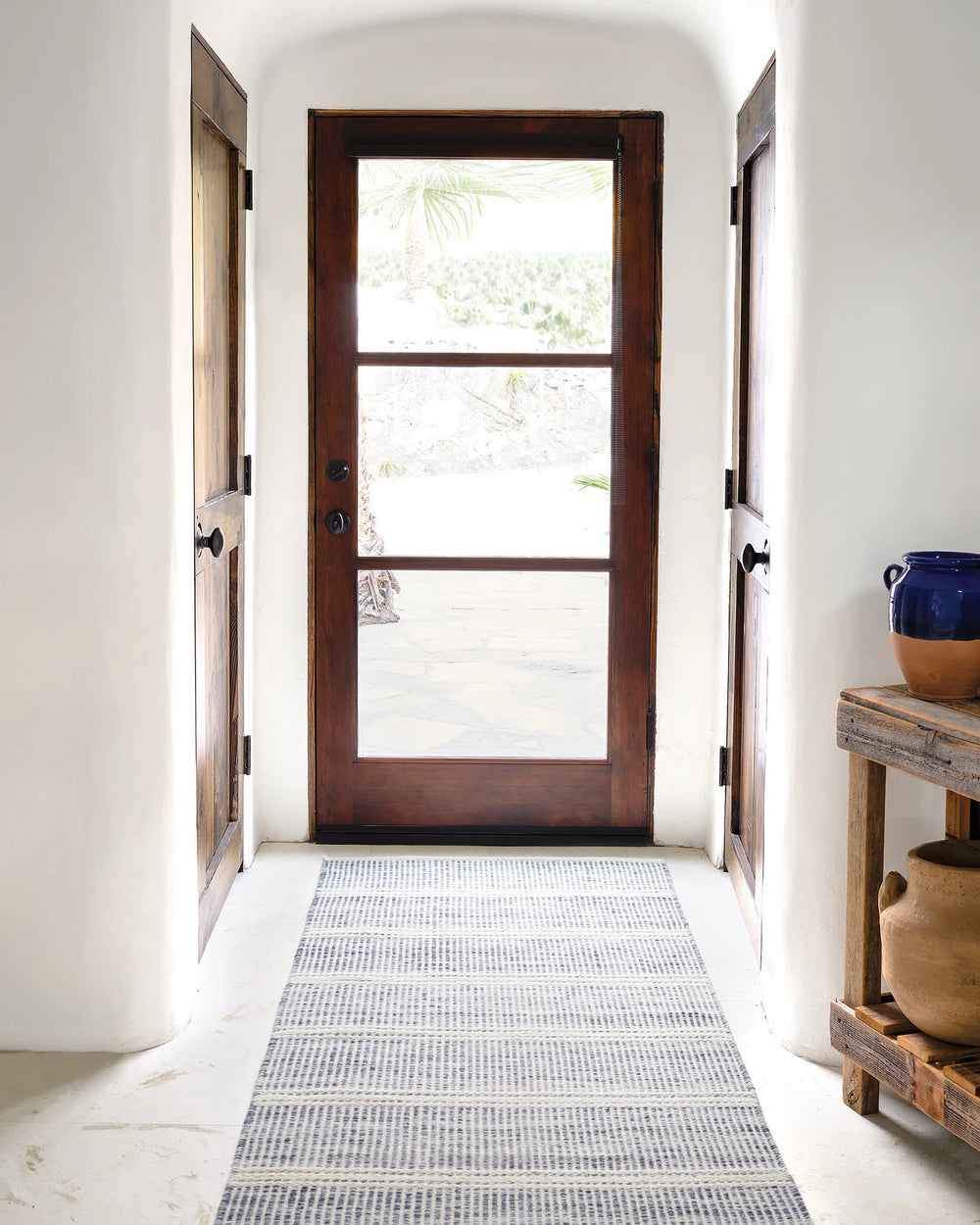 Malta Handwoven Wool Rug | Blue