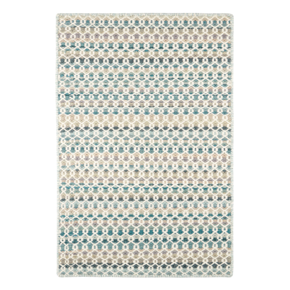Poppy Handwoven Wool Rug | Blue