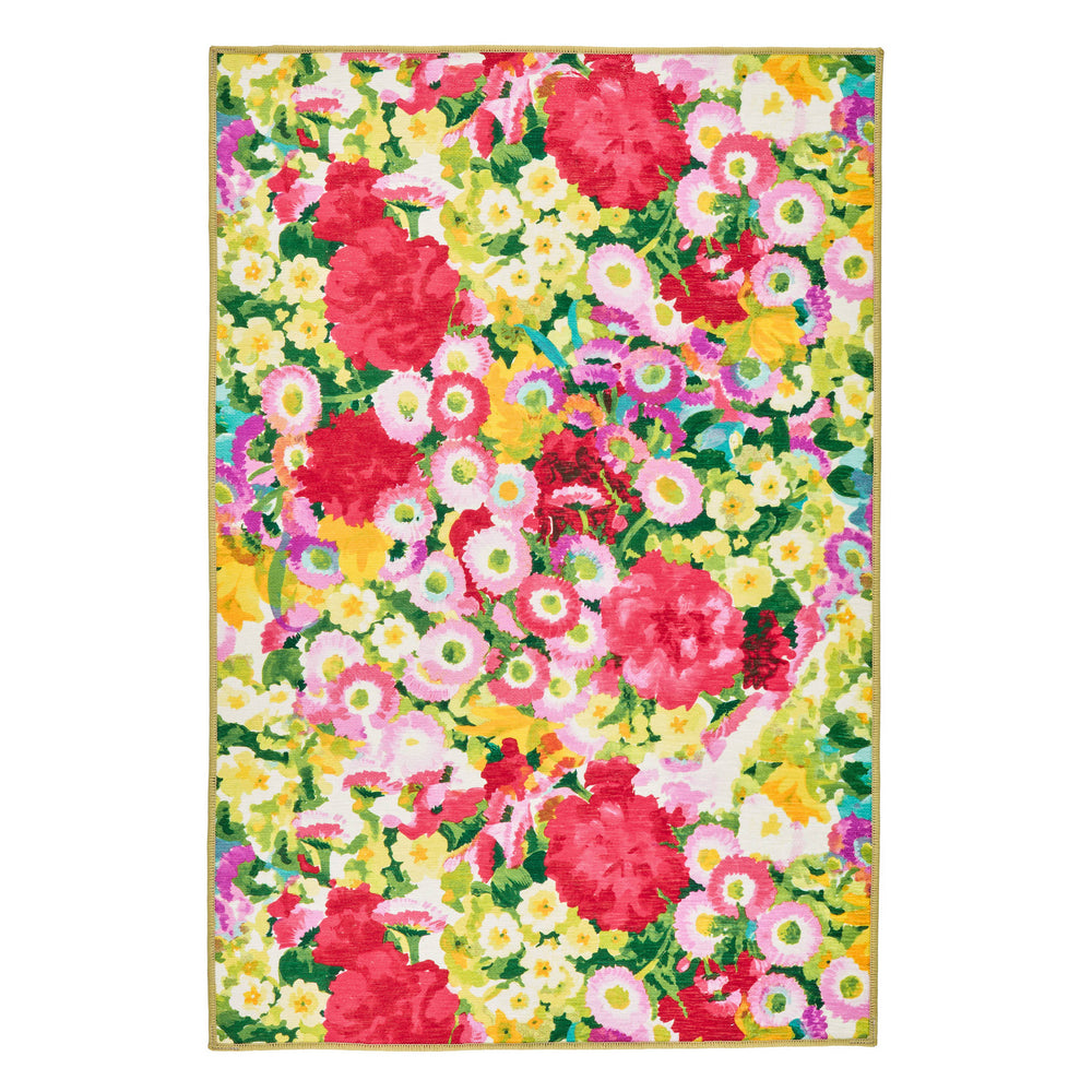 Chamomile Cluster Machine Washable Rug | Multi