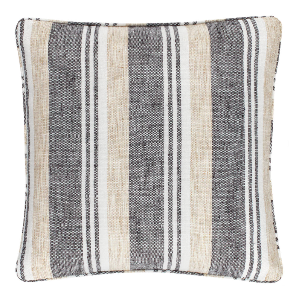 Chasm Stripe Indoor/Outdoor Decorative Pillow Cover | Black