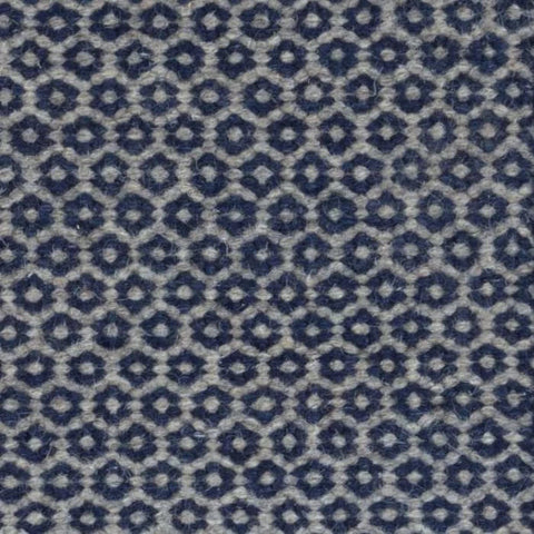 Honeycomb Handwoven Wool Custom Rug Swatch | Indigo/Grey