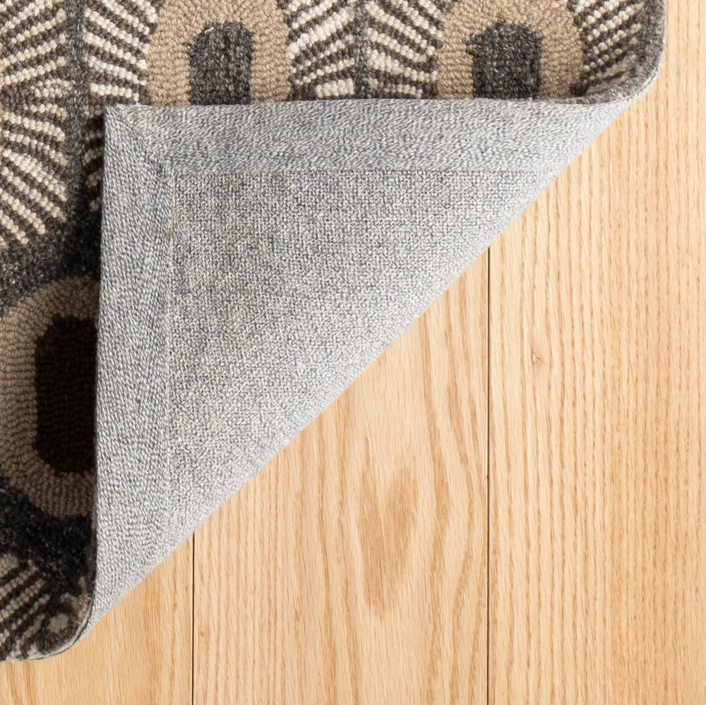 Stowe Hand Micro Hooked Wool Rug | Grey