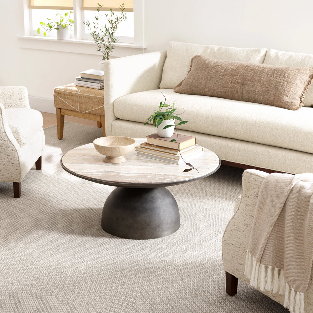 Honeycomb Handwoven Wool Rug | Ivory/Grey
