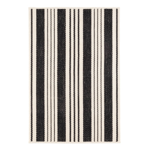 Birmingham Handwoven Indoor/Outdoor Custom Rug | Black