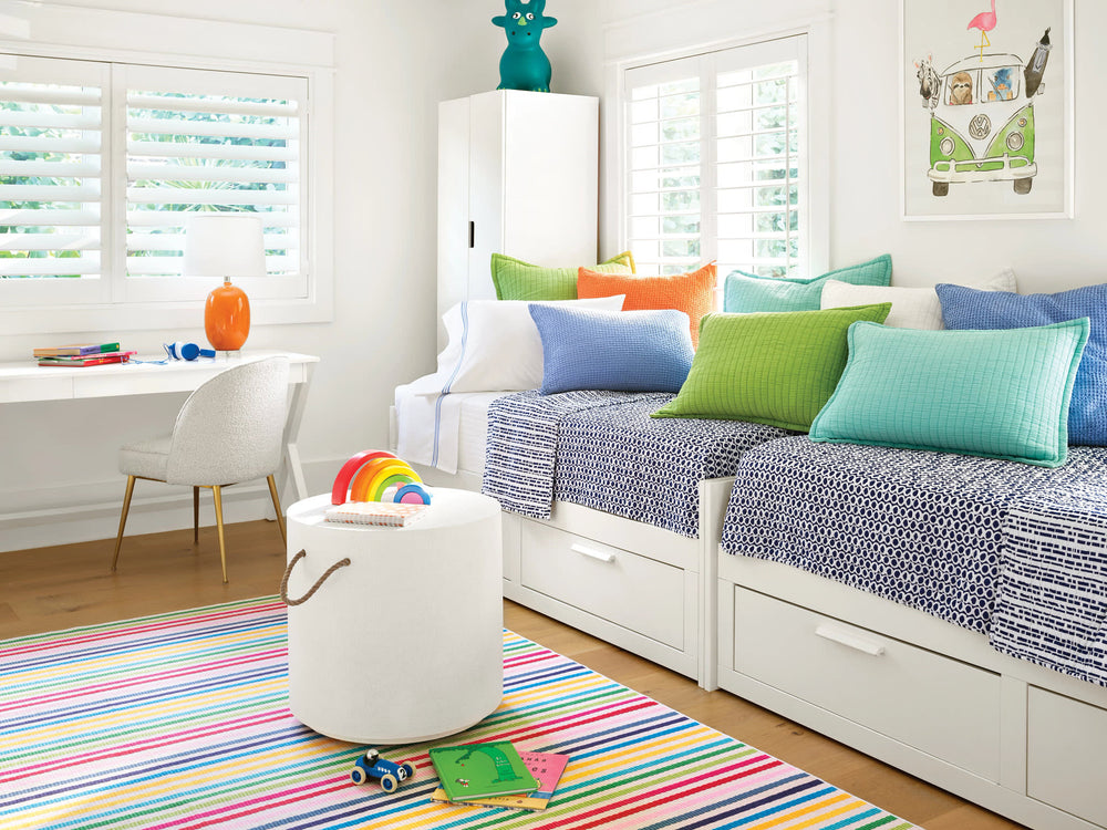 Boyfriend Matelasse Sham | Soft Turquoise