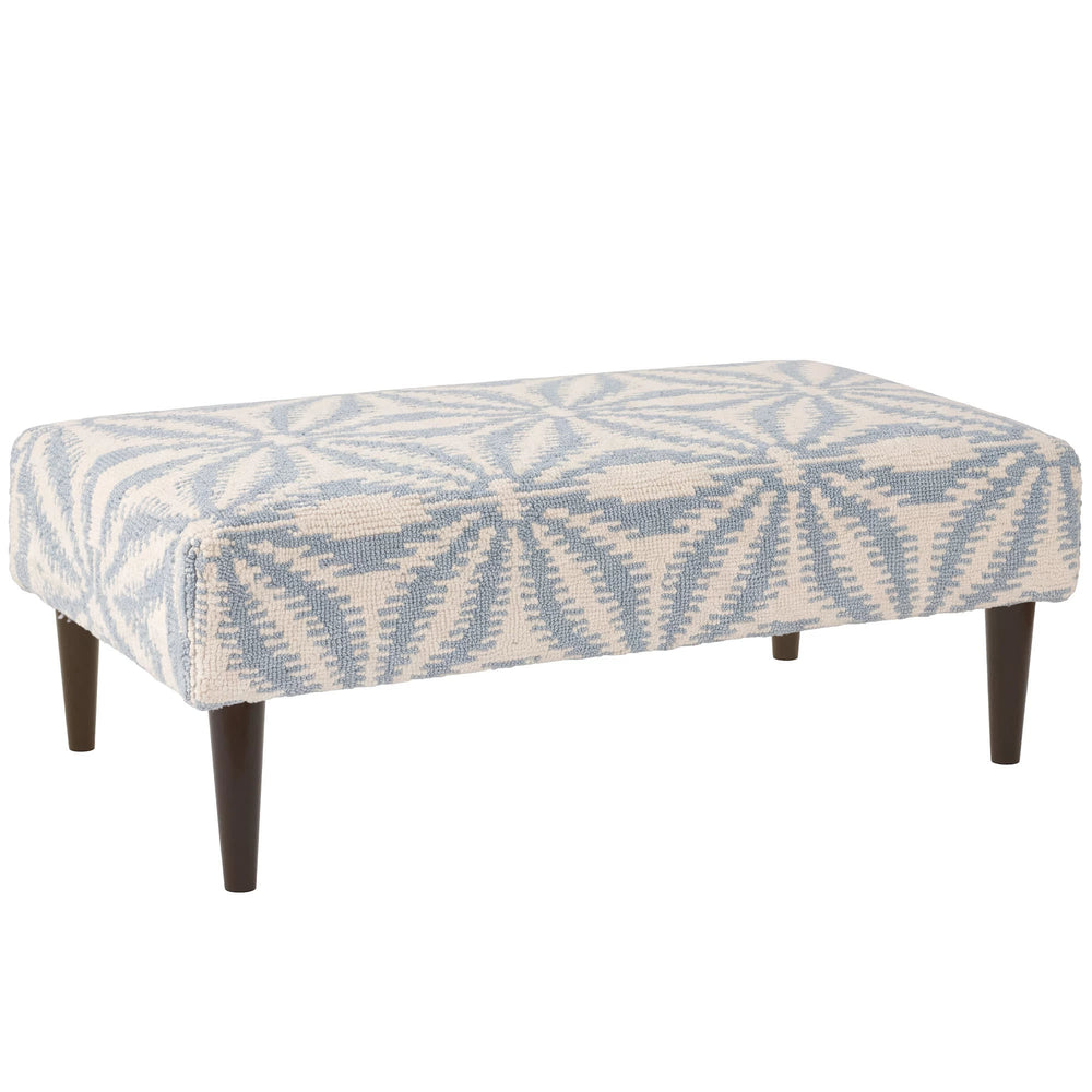 Aster Rug Ottoman | Sky