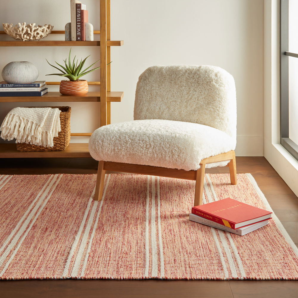 Malta Handwoven Wool Rug | Pink