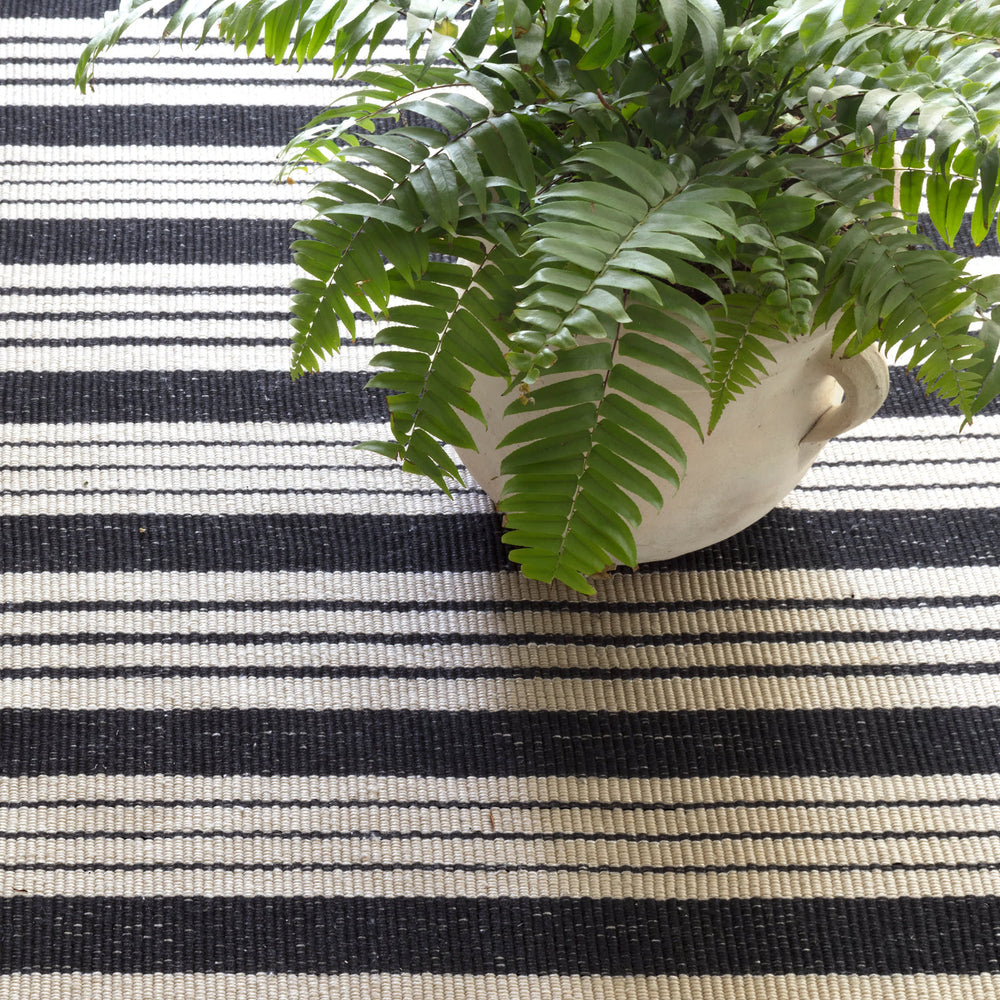 Birmingham Handwoven Indoor/Outdoor Custom Rug | Black