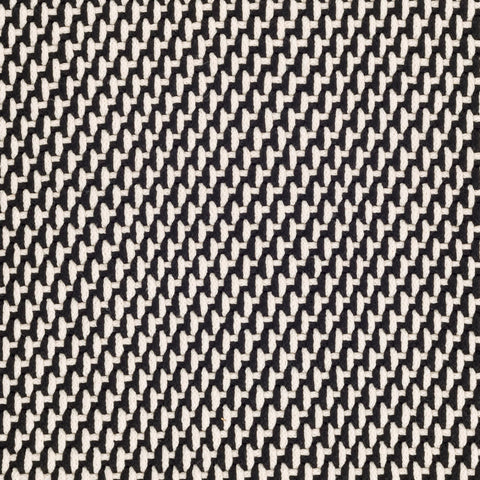 Two-Tone Rope Handwoven Indoor/Outdoor Rug Swatch | Black/Ivory