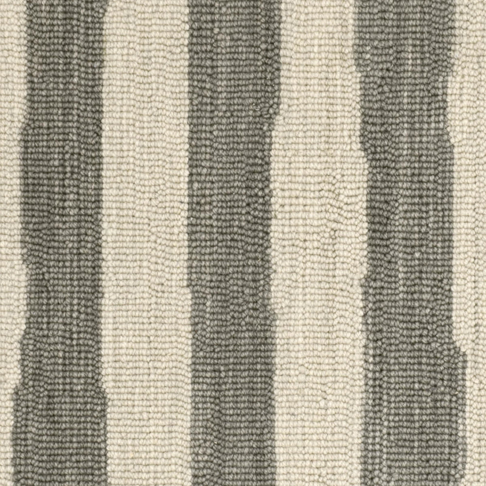 Silas Stripe Hand Micro Hooked Wool Rug Swatch | Grey
