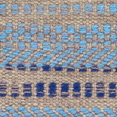 Sooner Than Later Handwoven Indoor/Outdoor Rug Swatch | Blue