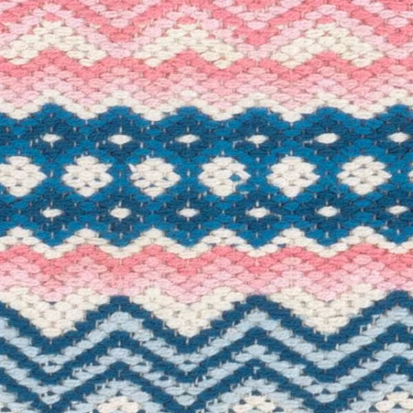 Zippie Stripe Handwoven Cotton Rug Swatch | Berry