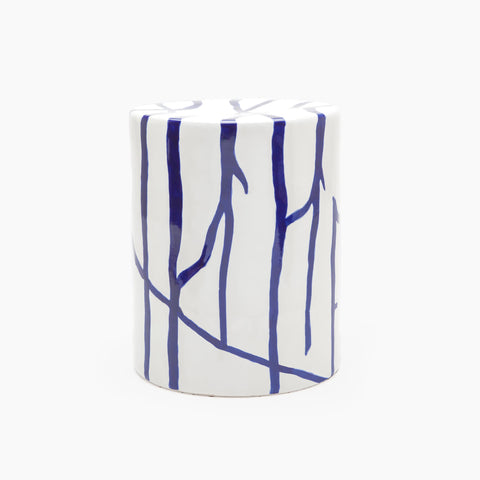 Willow Stool | White/Blue