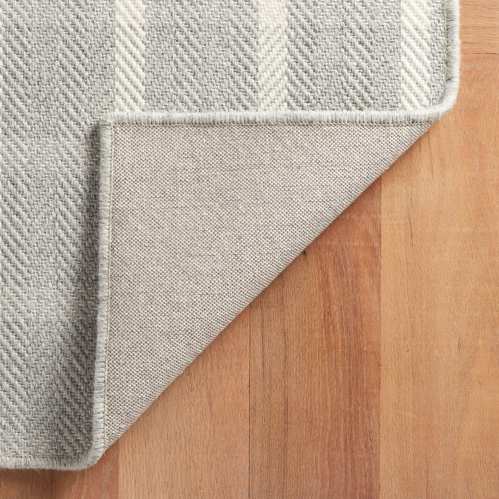 Jackson Woven Wool Custom Rug | Grey/Ivory