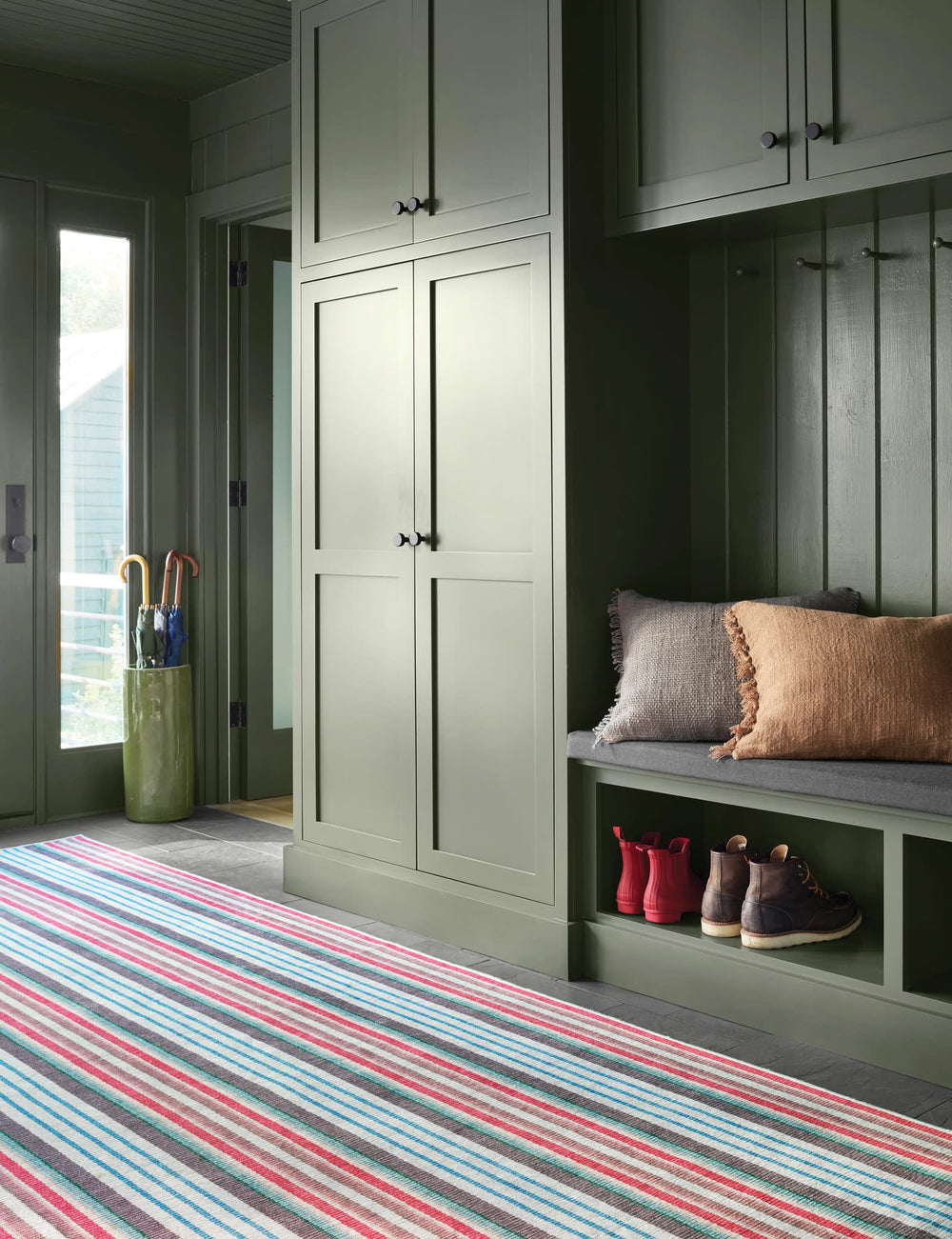 Ranch Stripe Machine Washable Rug | Multi