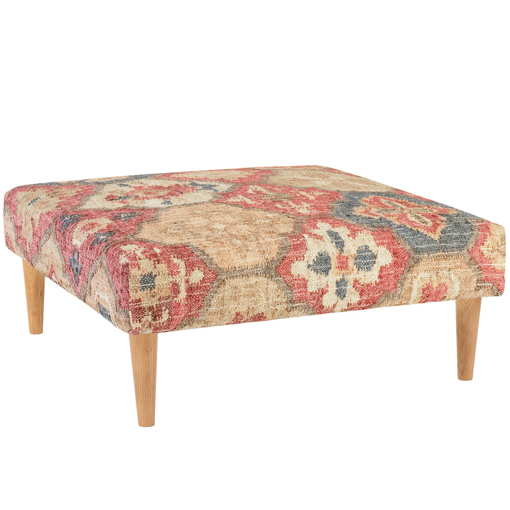 Pali Custom Rug Ottoman | Multi