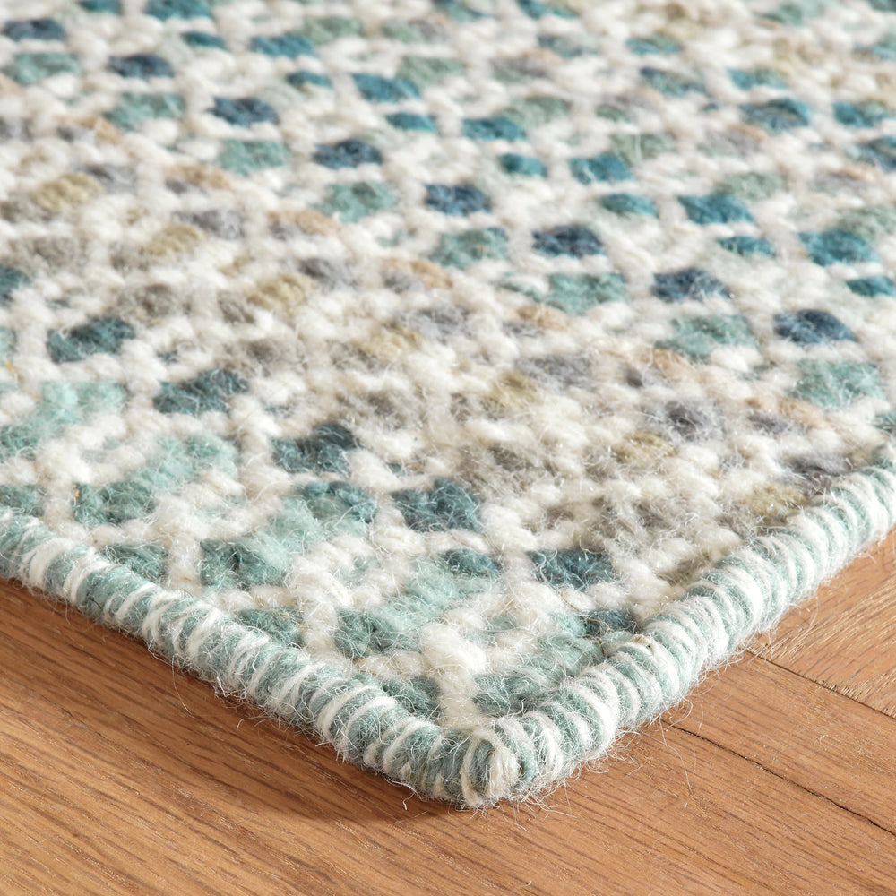 Poppy Handwoven Wool Rug | Blue