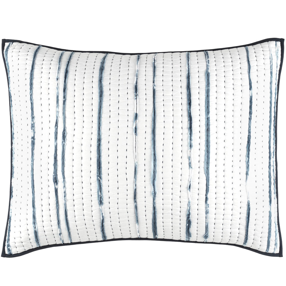 Draftsman Quilted Sham | Blue