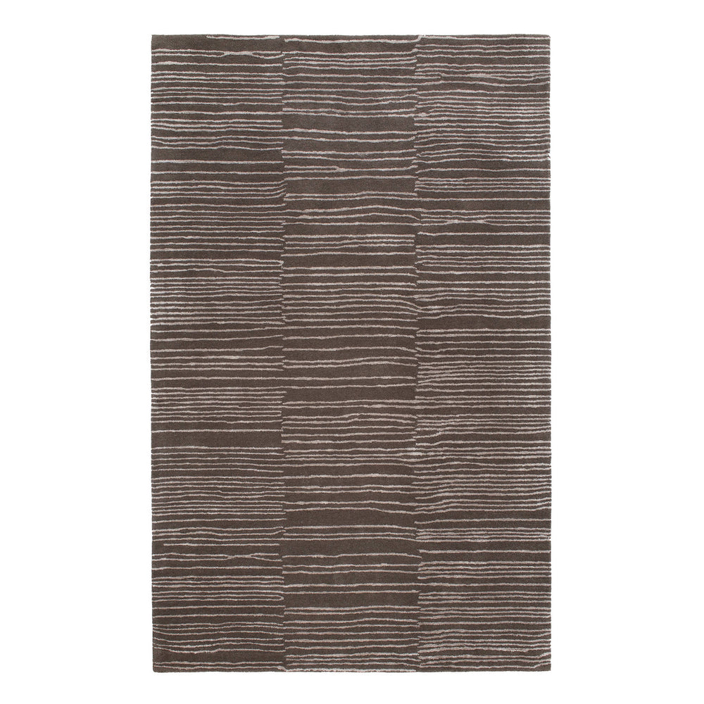 Striae Hand Tufted Wool Rug | Grey