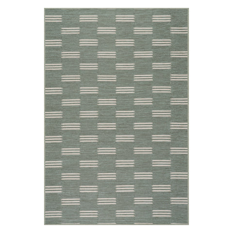 Ondine Coastal Indoor/Outdoor Custom Rug | Green