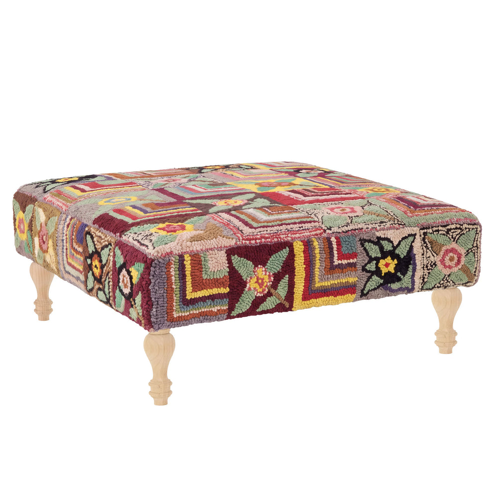Gypsy Rose Rug Ottoman | Multi