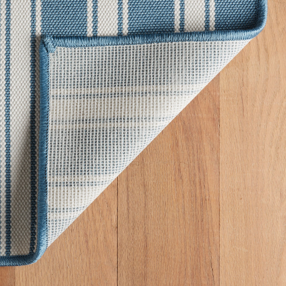 Maysville Stripe Woven Indoor/Outdoor Custom Rug | Slate