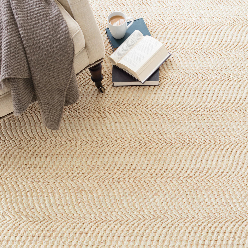 Wave Woven Sisal Custom Rug | Sand