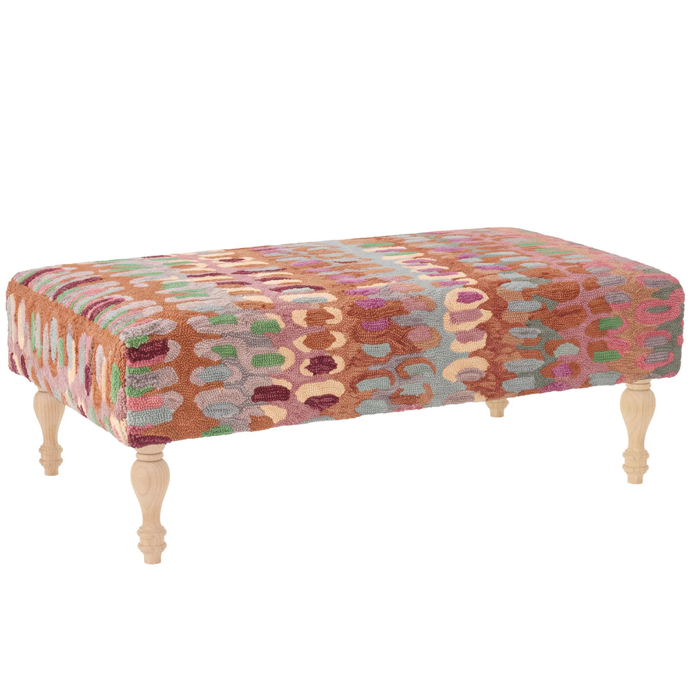 Paint Chip Rug Ottoman | Clay
