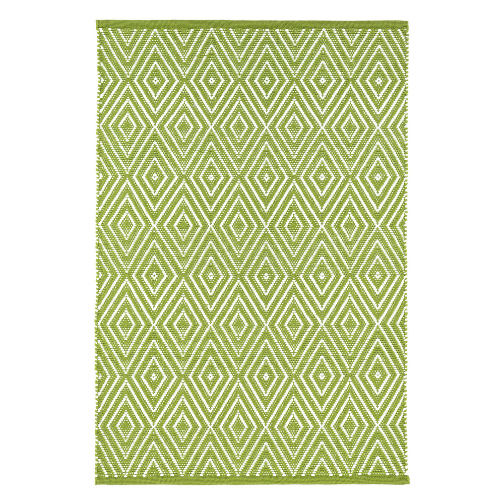 Diamond Handwoven Indoor/Outdoor Rug | Sprout/White