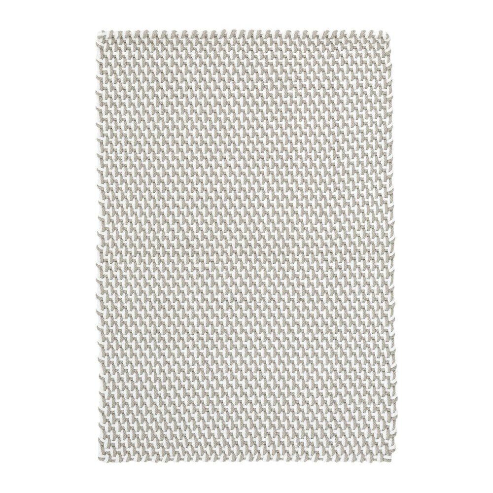 Two-Tone Rope Handwoven Indoor/Outdoor Rug | Platinum/White