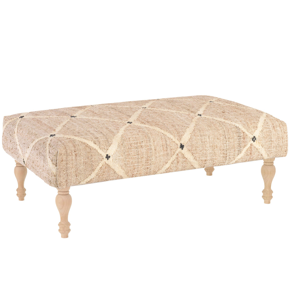 Kali Natural Custom Rug Ottoman | Natural